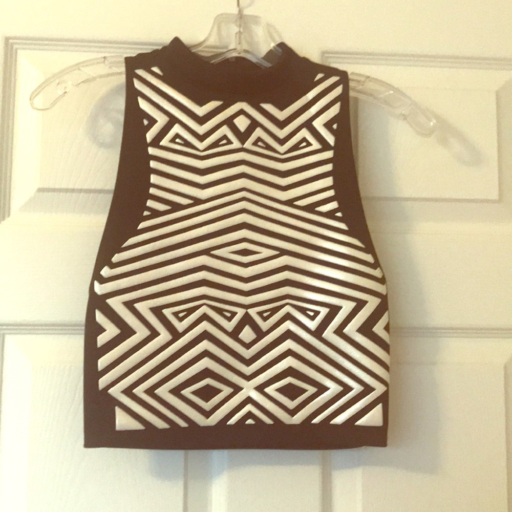 Cute Black & White crop top from Urban Outfitters